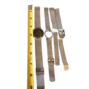 Lot of 4 Skagen Stainless Steel Mesh Watch Bands | Milanese Style Mixed Lengths